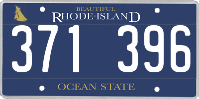 RI license plate 371396