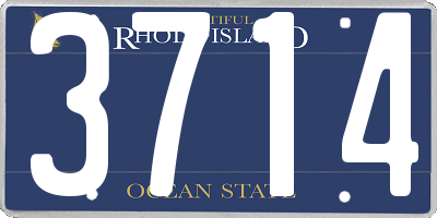 RI license plate 3714