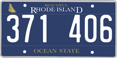 RI license plate 371406