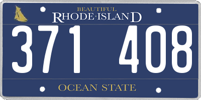 RI license plate 371408