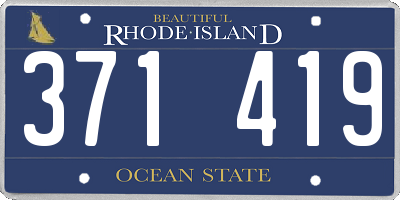 RI license plate 371419
