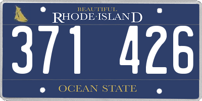 RI license plate 371426