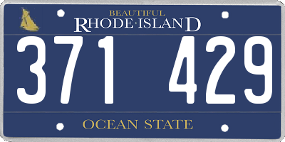 RI license plate 371429