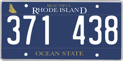 RI license plate 371438