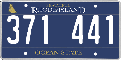 RI license plate 371441