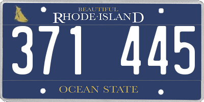 RI license plate 371445