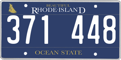 RI license plate 371448