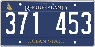 RI license plate 371453