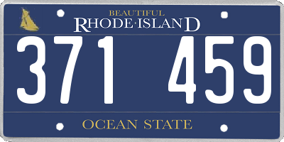 RI license plate 371459