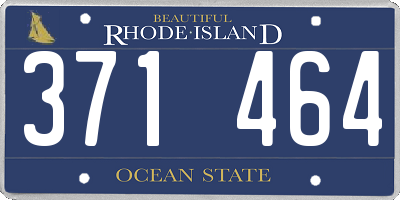 RI license plate 371464