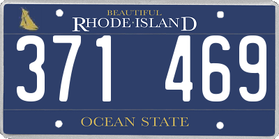 RI license plate 371469