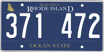 RI license plate 371472