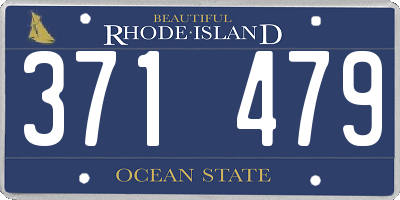RI license plate 371479