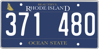 RI license plate 371480