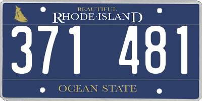RI license plate 371481