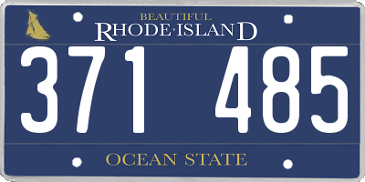 RI license plate 371485