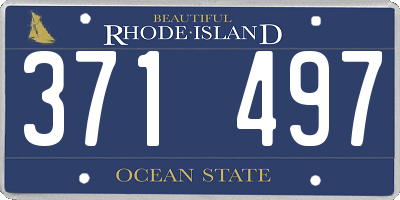 RI license plate 371497