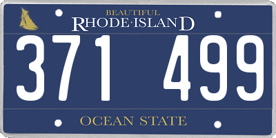 RI license plate 371499