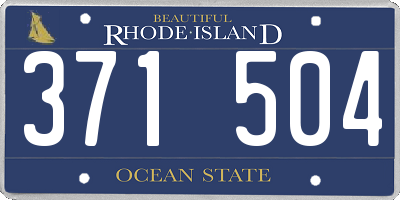 RI license plate 371504