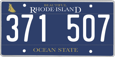 RI license plate 371507