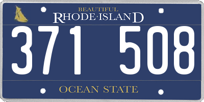 RI license plate 371508