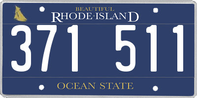 RI license plate 371511