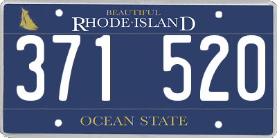 RI license plate 371520