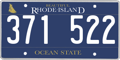 RI license plate 371522