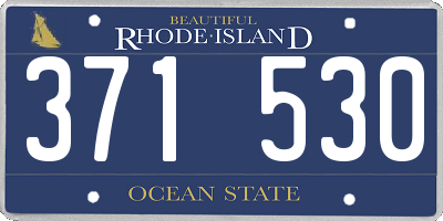 RI license plate 371530