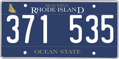 RI license plate 371535