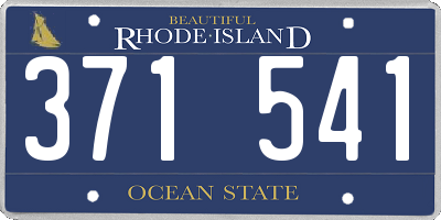 RI license plate 371541