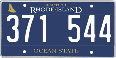 RI license plate 371544