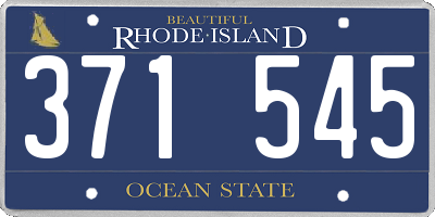 RI license plate 371545