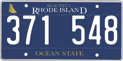 RI license plate 371548