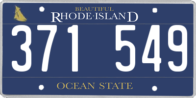 RI license plate 371549