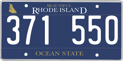 RI license plate 371550
