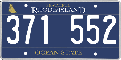 RI license plate 371552