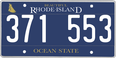 RI license plate 371553