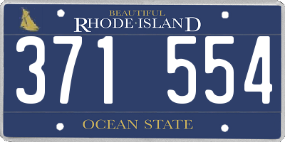 RI license plate 371554