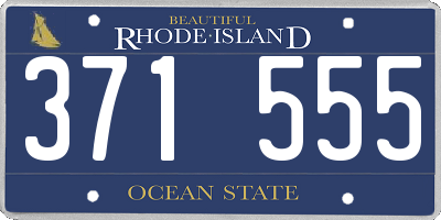 RI license plate 371555