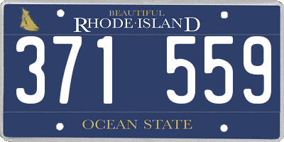 RI license plate 371559