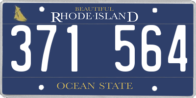 RI license plate 371564