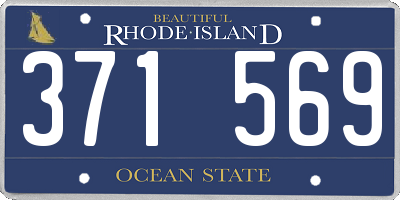 RI license plate 371569