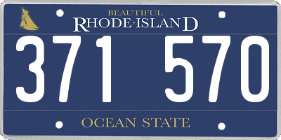 RI license plate 371570