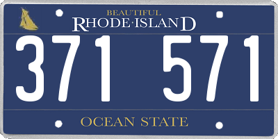 RI license plate 371571