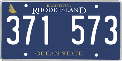 RI license plate 371573
