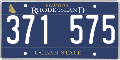 RI license plate 371575