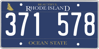 RI license plate 371578