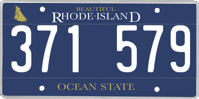 RI license plate 371579