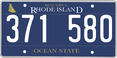 RI license plate 371580